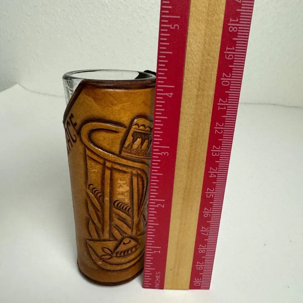 Durango Mexico Tequila Shot Glass Leather Wrapped 4
